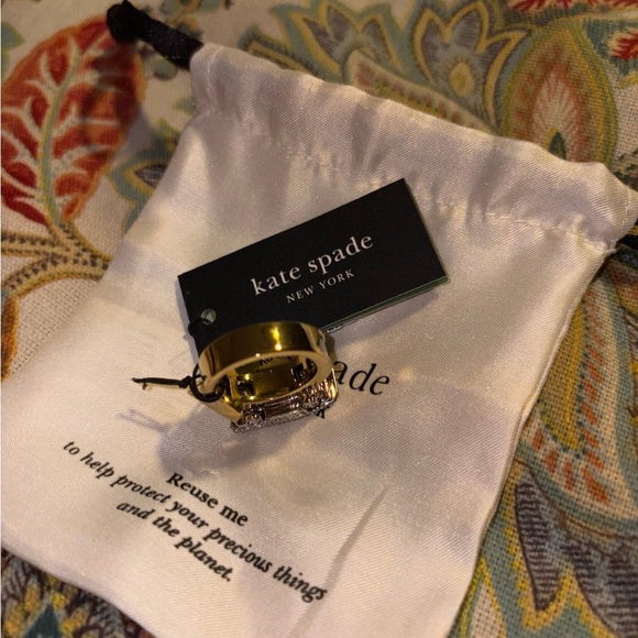 Kate Spade New York Minute Car Charm Ring Size 7 NWT - Picture 3 of 6